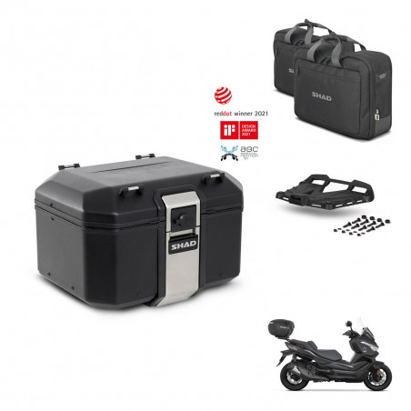 SHAD Baul trasero + soporte montaje parrilla accesorios TR48 TERRA BLACK EDITION KIT-453961
