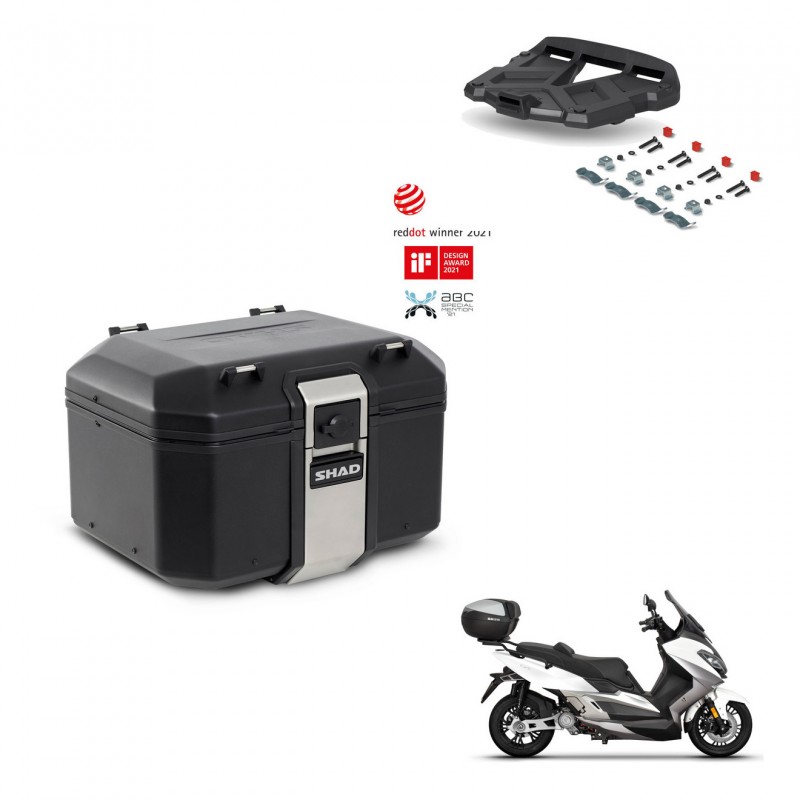 SHAD Rear trunk + mounting bracket grill TR48 TERRA BLACK EDITION KIT-453972