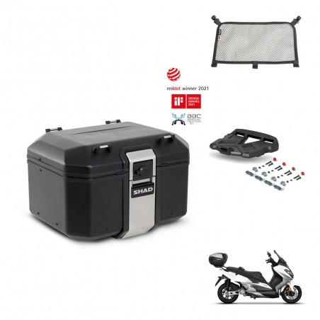SHAD Baul trasero + soporte montaje parrilla accesorios TR48 TERRA BLACK EDITION KIT-453989