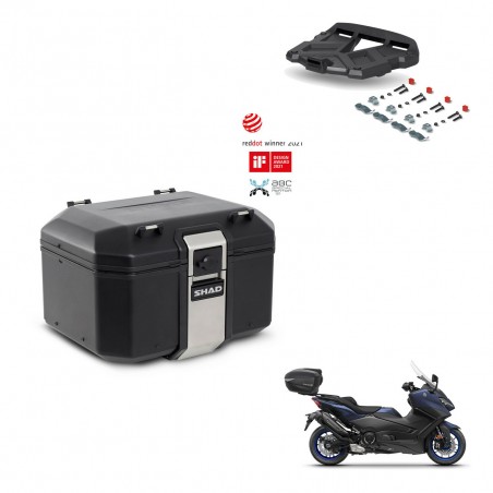 SHAD Rear trunk + mounting bracket grill TR48 TERRA BLACK EDITION KIT-453995