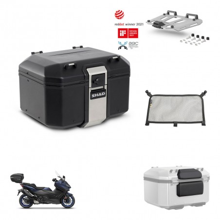 SHAD Baul trasero + soporte montaje parrilla accesorios TR48 TERRA BLACK EDITION KIT-453998