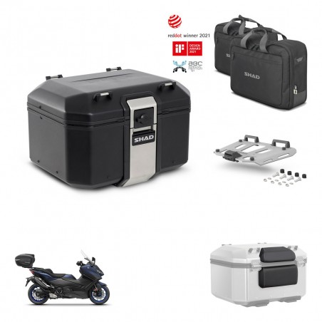 SHAD Rear trunk + mounting bracket grill accessories TR48 TERRA BLACK EDITION KIT-454000