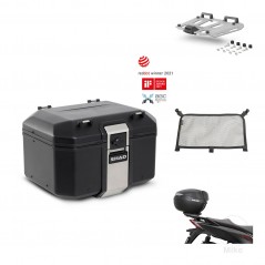 SHAD Baul trasero + soporte montaje parrilla accesorios TR48 TERRA BLACK EDITION KIT-454020