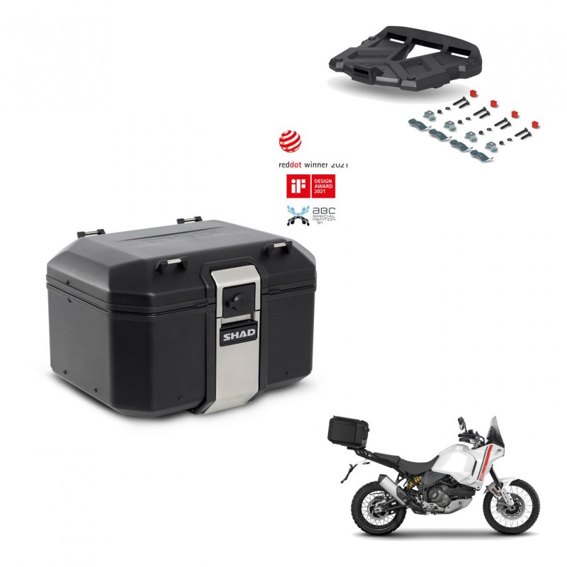 SHAD Rear trunk + mounting bracket grill TR48 TERRA BLACK EDITION KIT-454041