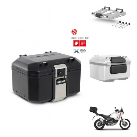 SHAD Baul trasero + soporte montaje parrilla accesorios TR48 TERRA BLACK EDITION KIT-454042