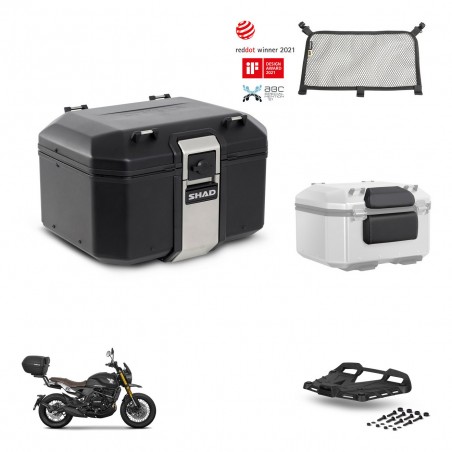 SHAD Baul trasero + soporte montaje parrilla accesorios TR48 TERRA BLACK EDITION KIT-454121