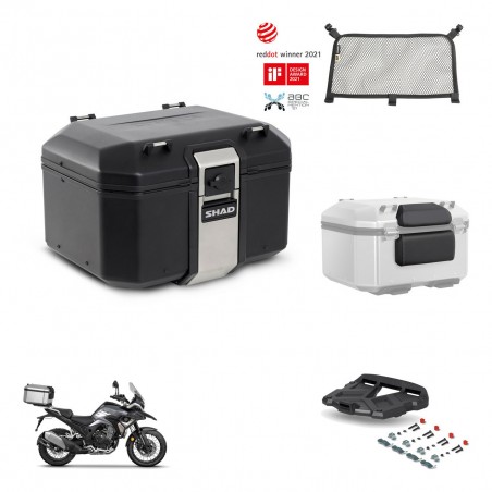 SHAD Rear trunk + mounting bracket grill accessories TR48 TERRA BLACK EDITION KIT-454151