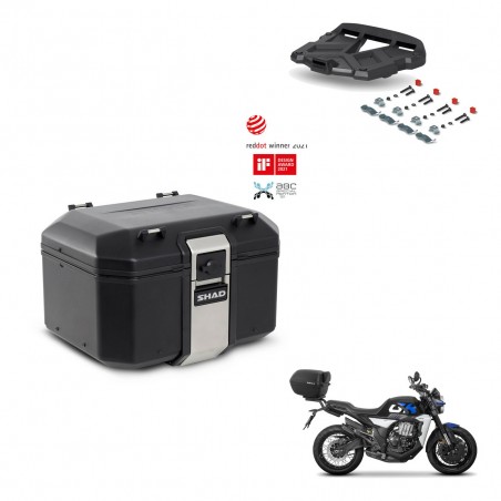 SHAD Rear trunk + mounting bracket grill TR48 TERRA BLACK EDITION KIT-454248
