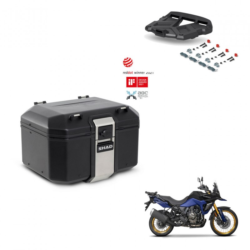 SHAD Rear trunk + mounting bracket grill TR48 TERRA BLACK EDITION KIT-454271