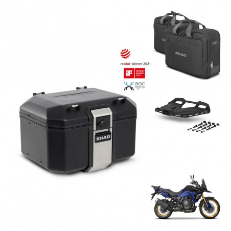 SHAD Baul trasero + soporte montaje parrilla accesorios TR48 TERRA BLACK EDITION KIT-454283