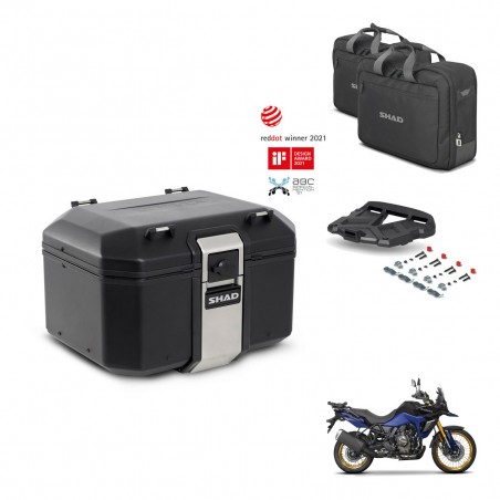 SHAD Baul trasero + soporte montaje parrilla accesorios TR48 TERRA BLACK EDITION KIT-454290