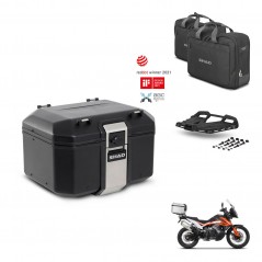 SHAD Rear trunk + mounting bracket grill accessories TR48 TERRA BLACK EDITION KIT-454306