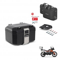 SHAD Rear trunk + mounting bracket grill accessories TR48 TERRA BLACK EDITION KIT-454313