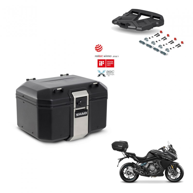 SHAD Rear trunk + mounting bracket grill TR48 TERRA BLACK EDITION KIT-454340