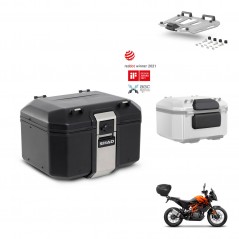 SHAD Rear trunk + mounting bracket grill accessories TR48 TERRA BLACK EDITION KIT-454387