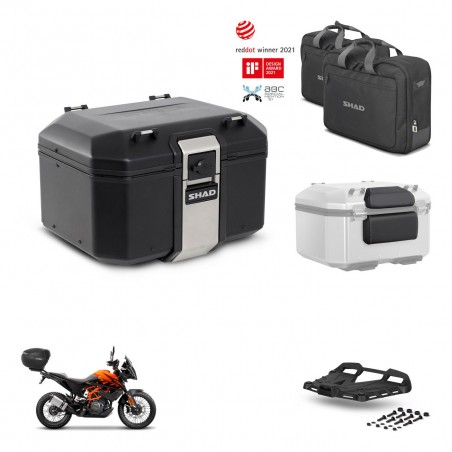 SHAD Rear trunk + mounting bracket grill accessories TR48 TERRA BLACK EDITION KIT-454399