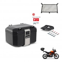 SHAD Baul trasero + soporte montaje parrilla accesorios TR48 TERRA BLACK EDITION KIT-454403