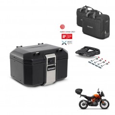 SHAD Rear trunk + mounting bracket grill accessories TR48 TERRA BLACK EDITION KIT-454405