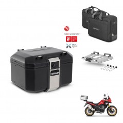 SHAD Rear trunk + mounting bracket grill accessories TR48 TERRA BLACK EDITION KIT-454413