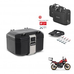 SHAD Rear trunk + mounting bracket grill accessories TR48 TERRA BLACK EDITION KIT-454428