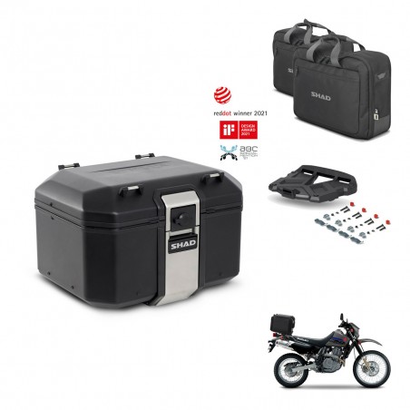 SHAD Rear trunk + mounting bracket grill accessories TR48 TERRA BLACK EDITION KIT-454451