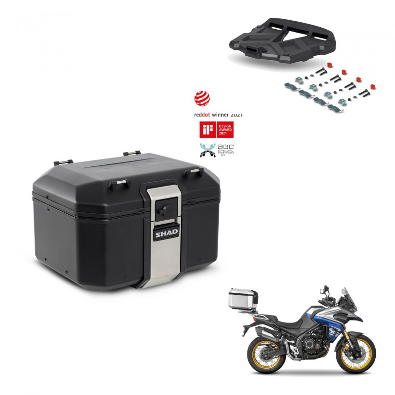 SHAD Rear trunk + mounting bracket grill TR48 TERRA BLACK EDITION KIT-454478