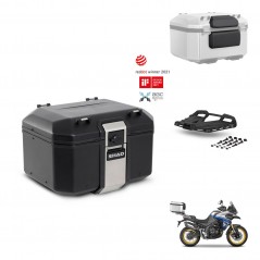 SHAD Baul trasero + soporte montaje parrilla accesorios TR48 TERRA BLACK EDITION KIT-454487