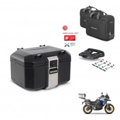SHAD Rear trunk + mounting bracket grill accessories TR48 TERRA BLACK EDITION KIT-454497