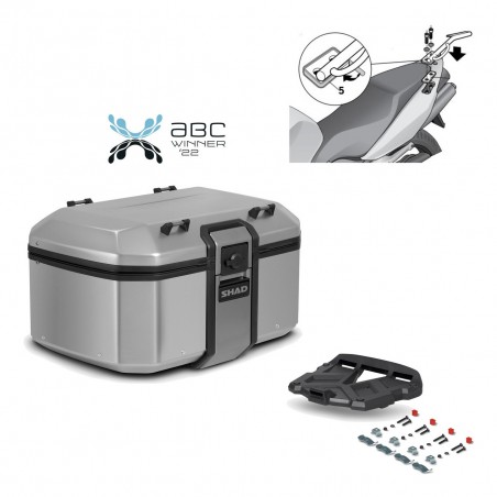 SHAD Baul trasero + parrilla soporte montaje TR55 TERRA KIT-454523
