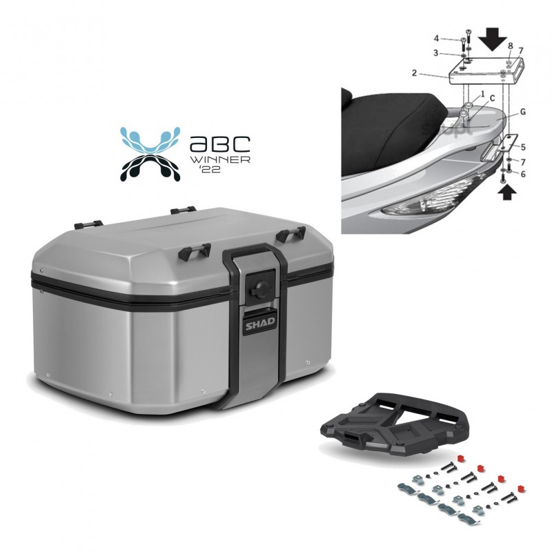 SHAD Rear trunk + grill mounting bracket TR55 TERRA KIT-454545