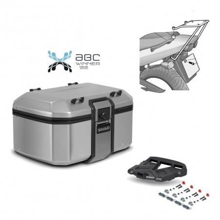 SHAD Baul trasero + parrilla soporte montaje TR55 TERRA KIT-454551