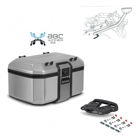 SHAD Baul trasero + parrilla soporte montaje TR55 TERRA KIT-454569