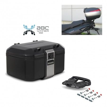 SHAD Baul trasero + parrilla soporte montaje TR55 TERRA BLACK EDITION KIT-454935