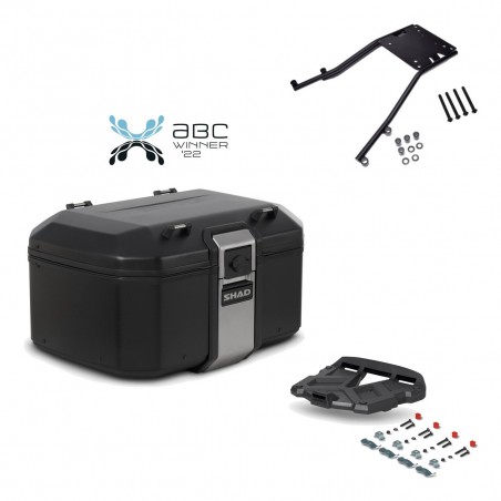 SHAD Baul trasero + parrilla soporte montaje TR55 TERRA BLACK EDITION KIT-454941