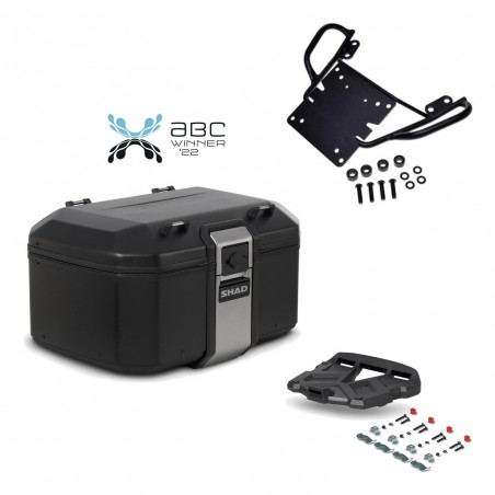 SHAD Baul trasero + parrilla soporte montaje TR55 TERRA BLACK EDITION KIT-454945