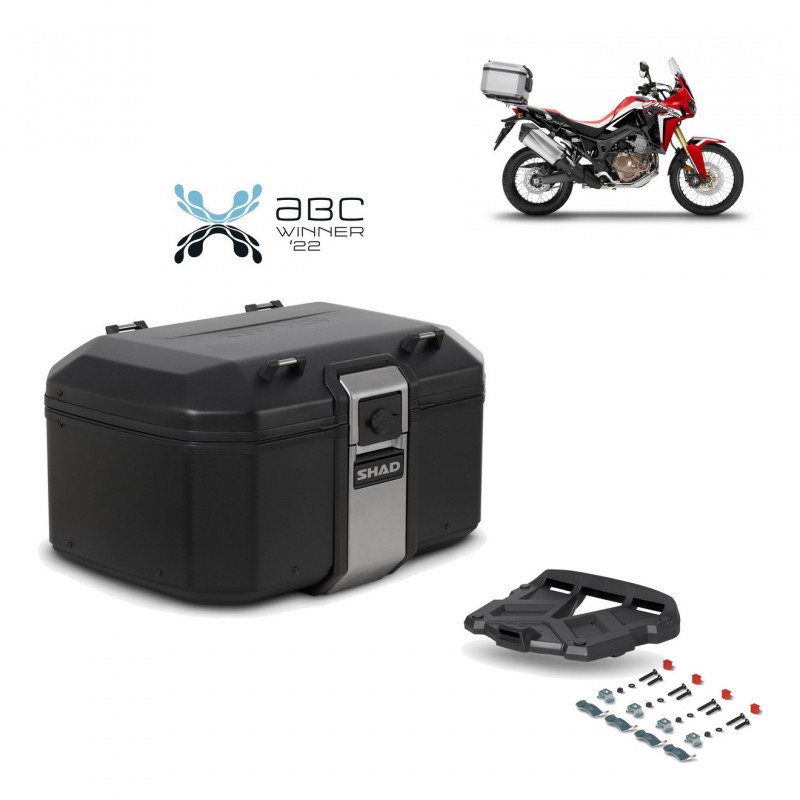SHAD Baul trasero + parrilla soporte montaje TR55 TERRA BLACK EDITION KIT-454949