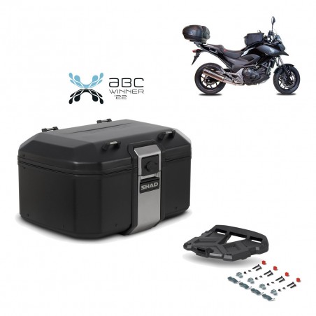 SHAD Baul trasero + parrilla soporte montaje TR55 TERRA BLACK EDITION KIT-454955