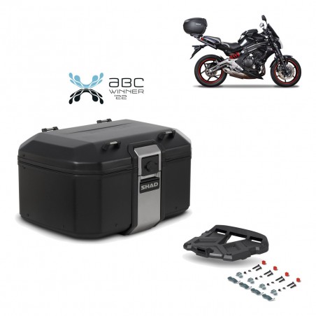 SHAD Baul trasero + parrilla soporte montaje TR55 TERRA BLACK EDITION KIT-454963