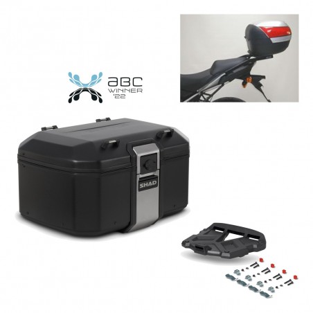SHAD Baul trasero + parrilla soporte montaje TR55 TERRA BLACK EDITION KIT-454975