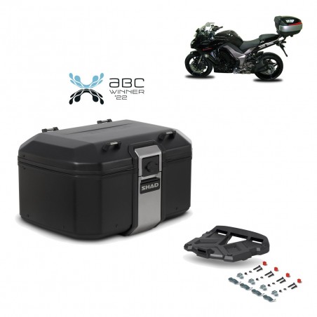 SHAD Baul trasero + parrilla soporte montaje TR55 TERRA BLACK EDITION KIT-454987