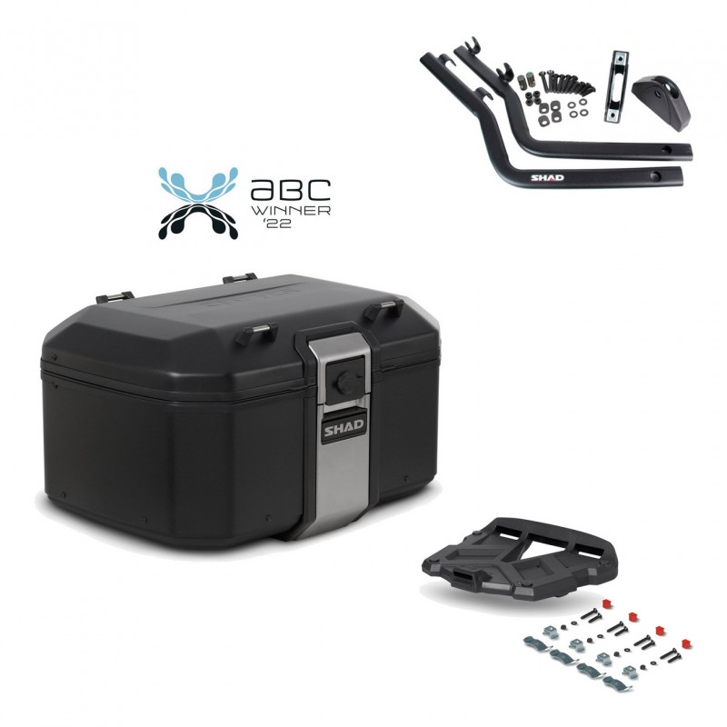 SHAD Baul trasero + parrilla soporte montaje TR55 TERRA BLACK EDITION KIT-454991
