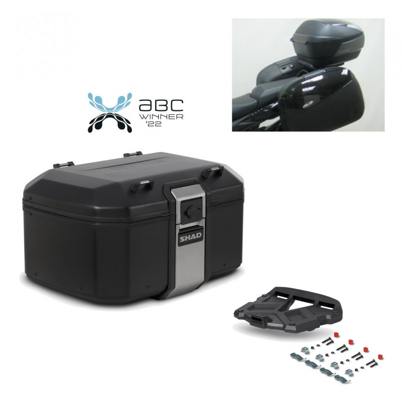 SHAD Baul trasero + parrilla soporte montaje TR55 TERRA BLACK EDITION KIT-454995