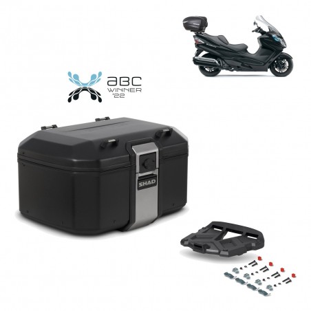 SHAD Baul trasero + parrilla soporte montaje TR55 TERRA BLACK EDITION KIT-454997
