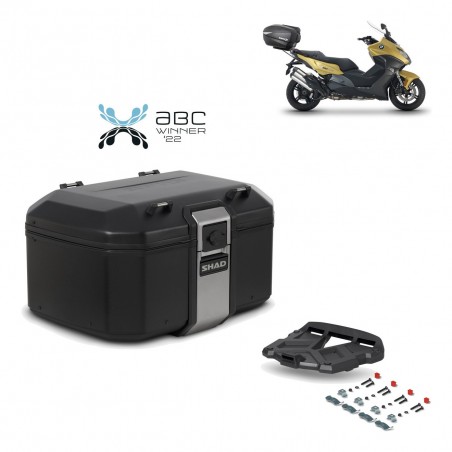 SHAD Baul trasero + parrilla soporte montaje TR55 TERRA BLACK EDITION KIT-455023