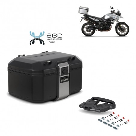 SHAD Baul trasero + parrilla soporte montaje TR55 TERRA BLACK EDITION KIT-455025