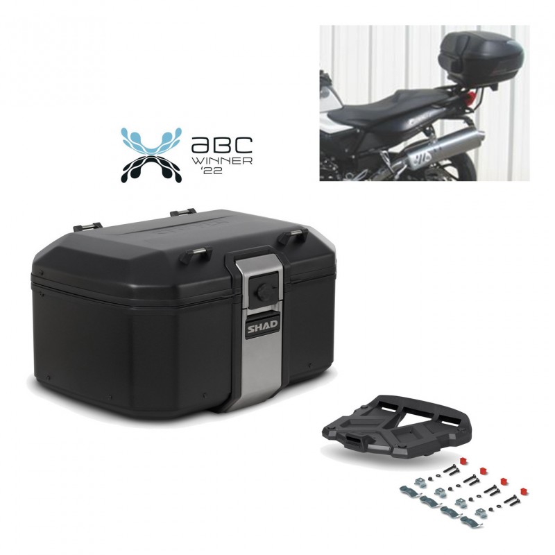 SHAD Baul trasero + parrilla soporte montaje TR55 TERRA BLACK EDITION KIT-455027