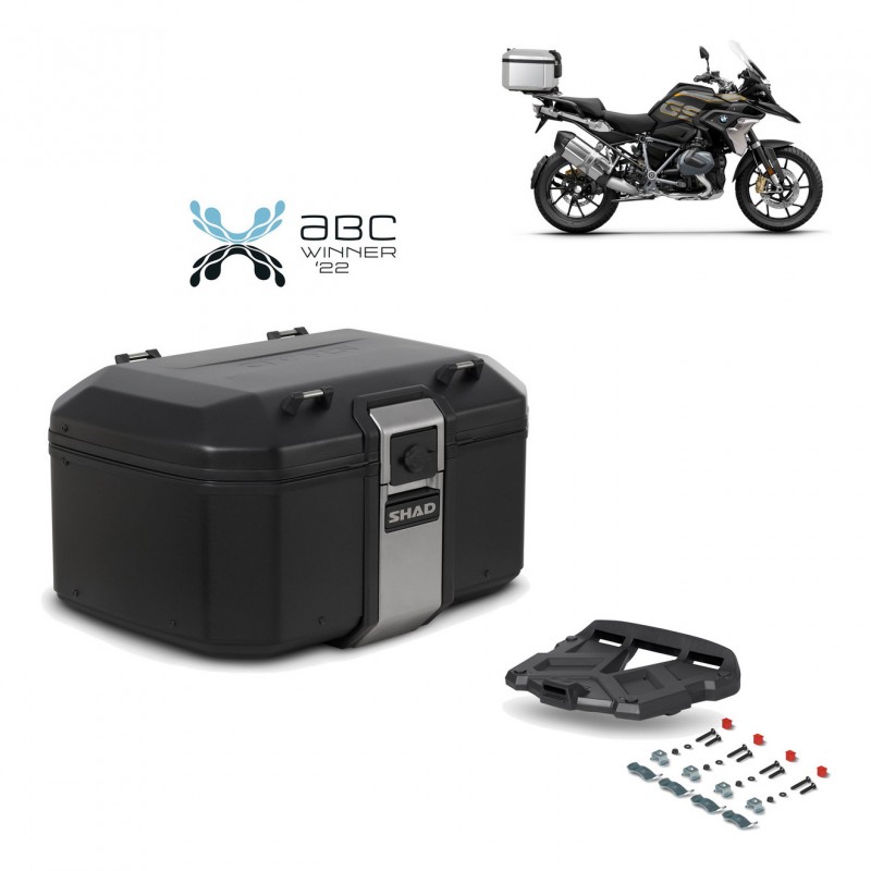 SHAD Baul trasero + parrilla soporte montaje TR55 TERRA BLACK EDITION KIT-455029