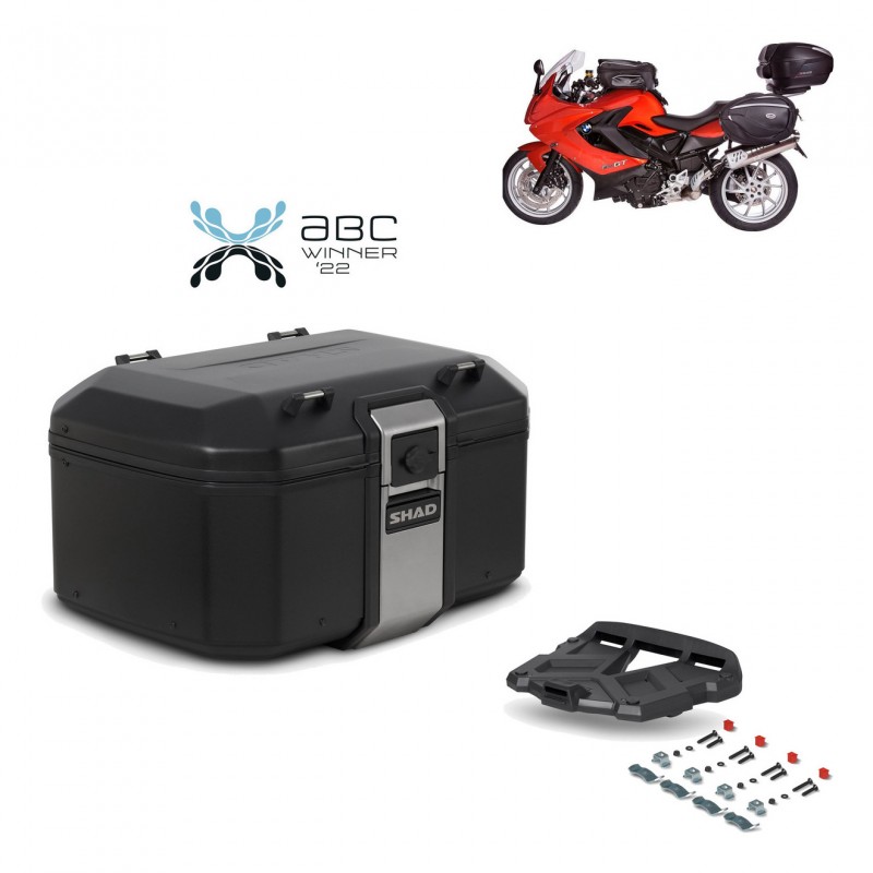 SHAD Baul trasero + parrilla soporte montaje TR55 TERRA BLACK EDITION KIT-455031