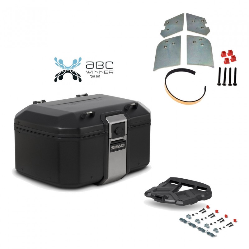 SHAD Baul trasero + parrilla soporte montaje TR55 TERRA BLACK EDITION KIT-455035