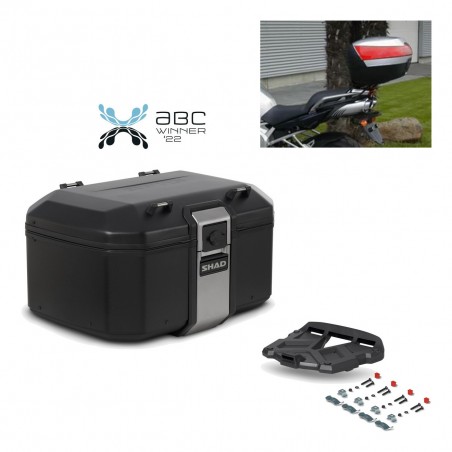 SHAD Baul trasero + parrilla soporte montaje TR55 TERRA BLACK EDITION KIT-455047